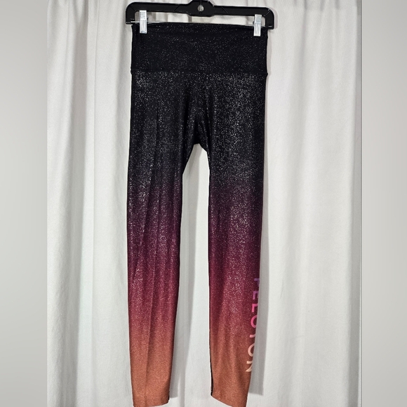 Peloton For Wear It To Heart  Sunrise Fade Sparkle High Waist Leggings Sz M - Picture 2 of 10